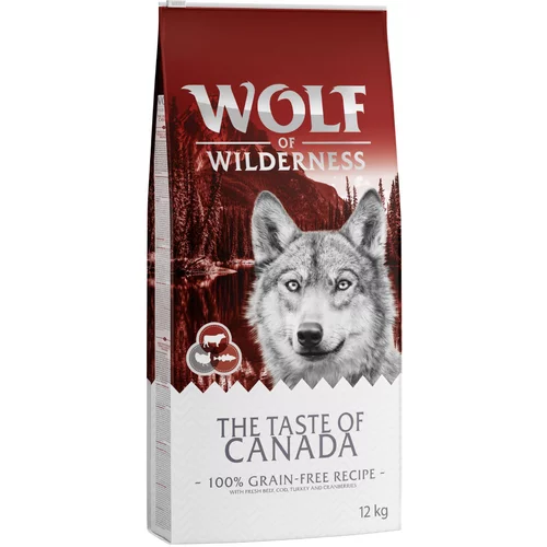 Wolf of Wilderness "The Taste Of Canada" - z govedino & puranom - Varčno pakiranje: 2 x 12 kg