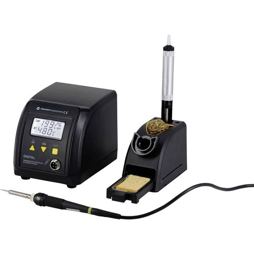 Toolcraft ZD-8916 spajkalna postaja digitalni 60 W 160 - 480 &amp;deg;C vklj. odlagalnik\, vklj. odspajkalna črpalka, (20413894) Slike
