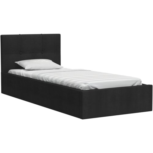 Molarem Home Tapecirani krevet RINO 200*90 crna tkanina Slike