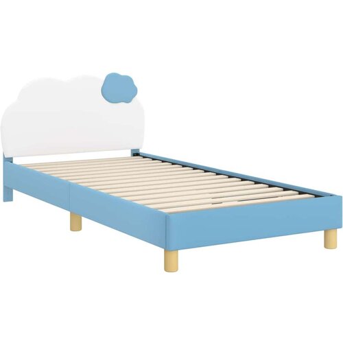  Krevet za djecu s uzglavljem s uzglavljem Plava 80 x 200 cm PU Slike