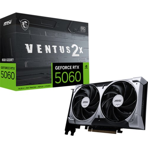MSI Video Card NVIDIA GeForce RTX 5060 8G VENTUS 2X OC (8GB GDDR7/128bit, 3xDP, 1xHDMI, Recommended PSU... Cijene