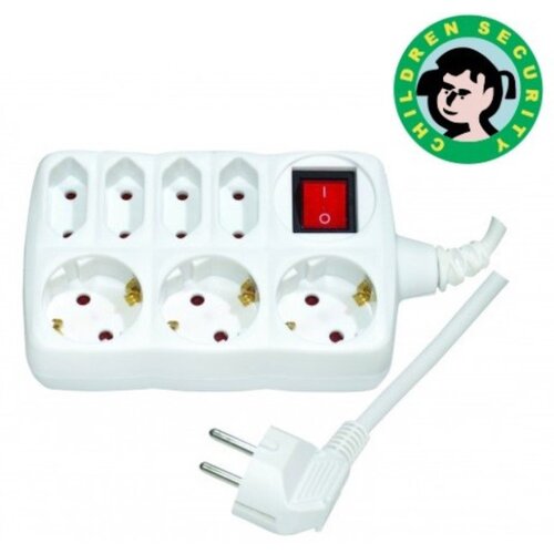 MIT.EL Produzni kabl sa 7 uticnica (3x1.5mm) 2m PM7P-2M DZ 16A, 250V-3680W Cene