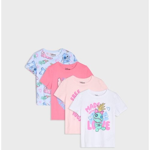 Sinsay Pamučne majice s printom 4 pack Lilo & Stitch Cene