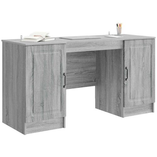  Stol s policom Siva sonoma 142 5 x 50 x 75 cm Konstruirano drvo - Siva sonoma Cijene