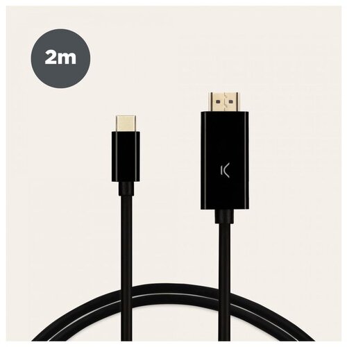 Ksix , adapter kabel USB C na HDMI, 2m, crni, 4K, 10Gbps, 60Hz Cijene