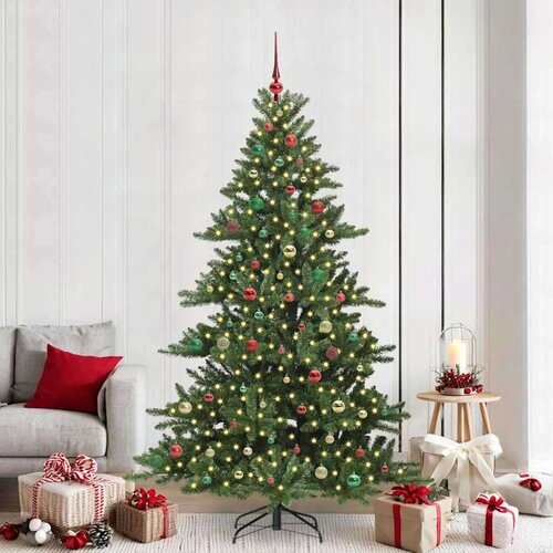 vidaXL Umjetno božićno drvce s nogom with LEDs s stalakom 210cm PVC Cene