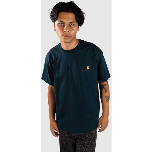 Carhartt WIP American Script T-shirt deep lagoon Cene