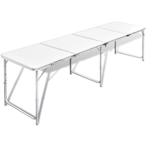 vidaXL Zložljiva aluminijasta miza za kamp. z nastavljivo višino 240 x 60 cm Cene