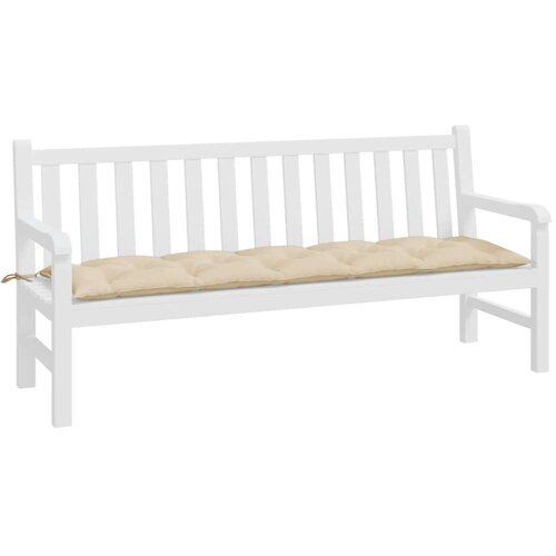 VidaXL Jastuk za vrtnu klupu bež 180 x 50 x 7 cm od tkanine Oxford Slike