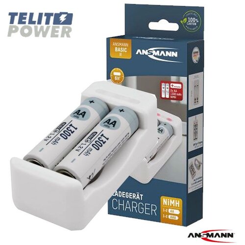 Ansmann Basic II punjač sa 2&amp;times; AA 1300mAh baterijama Slike