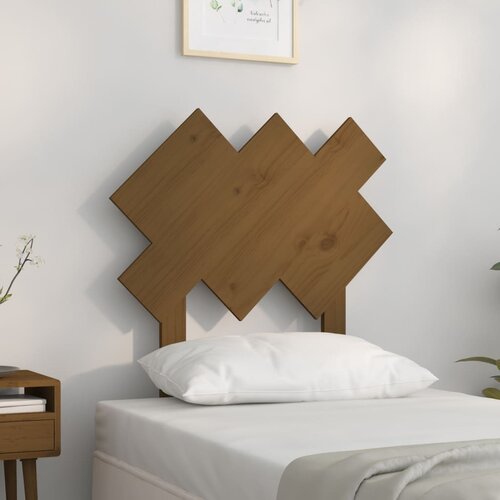 VidaXL Uzglavlje za krevet boja meda 72,5x3x81 cm masivna borovina Slike