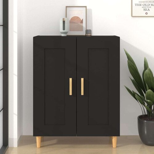  Komoda črna 69,5x34x90 cm konstruiran les, (20807959) Slike