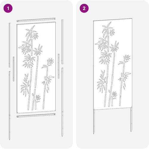 vidaXL Zaslon za zasebnost v vrtu Črna 50 x 140 cm Mnogi jeklo Cene