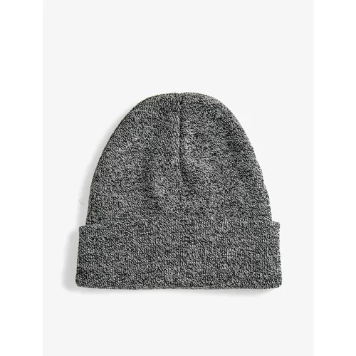 Koton Basic Knit Beanie with Folding Detail with Patches.