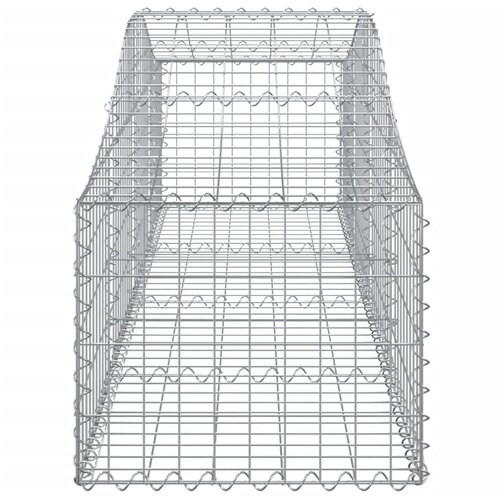  Lučne gabionske ko&amp;scaron;are 2 kom 200x50x40/60 cm pocinčano željezo Slike
