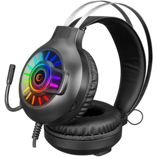  Slu&scaron;alice sa mikrofonom gaming RAMPAGE RM-K44 ZENGIBAR Black 7.1 Surround RGB Light Effect Gaming Headset with Flexivle long Mi Cijene
