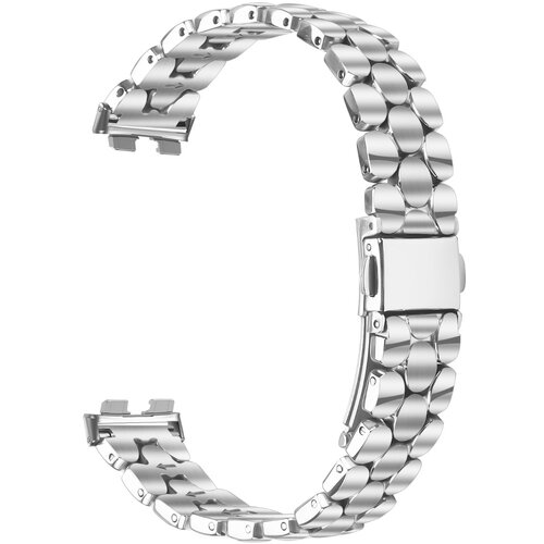 INF združljiv z huawei band 8/9/10: eleganten jeklen biserni zapestnica silver, (5000116478) Cene