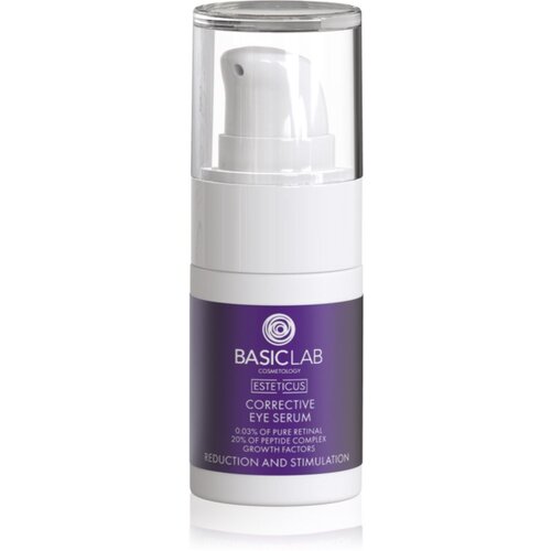 BasicLab Cosmetology Esteticus pomlajevalni serum za predel okoli oči za učvrstitev obraza 15 ml Slike