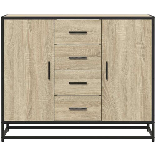 VidaXL Komoda sonoma hrast 92x35x76 cm izrađeno drvo Slike