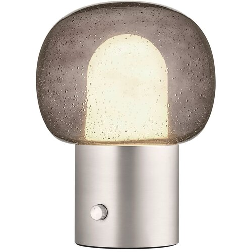 Blomus Aluminijasta LED namizna svetilka v srebrni barvi s steklenim senčilom (vi&amp;scaron;ina 32 cm) Iris &amp;ndash; Slike