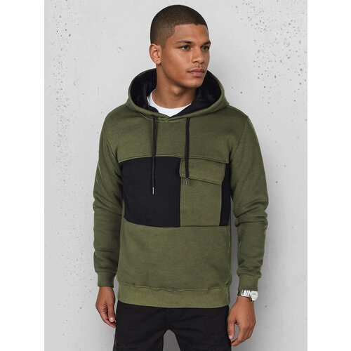 DStreet Bluza męska z kapturem khaki Slike