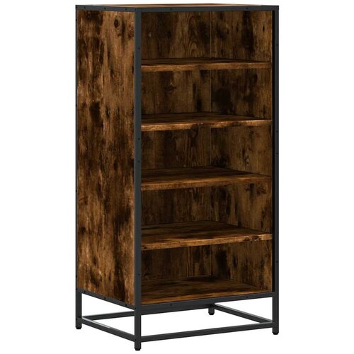 Maison Chic Stojalo za čevlje - Stojalo za obutev dimljen hrast 48x38x97,5 cm inženirski les, (21776485) Slike