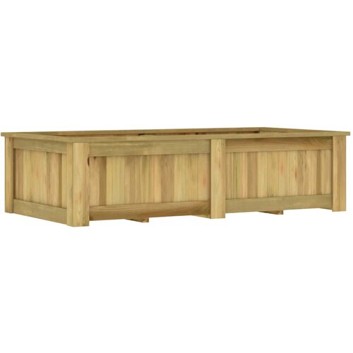 vidaXL Dvignjeno cvetlično korito 196x100x50 cm impregnirana borovina - - Rjava - 90.4 - 196 x 100 x 50 cm - 2025-vidaXL-TOPSELLER Cene