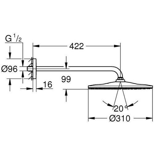 Grohe Rainshower Mono 310 tu&amp;scaron; set 26558000 Slike