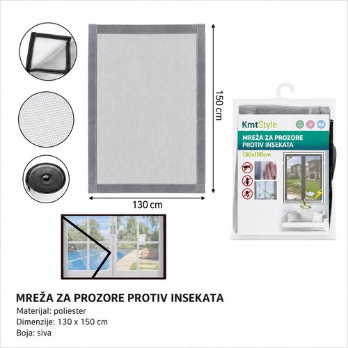 KMT Mrežica za prozor protiv intesekata, 130x150 cm Cene
