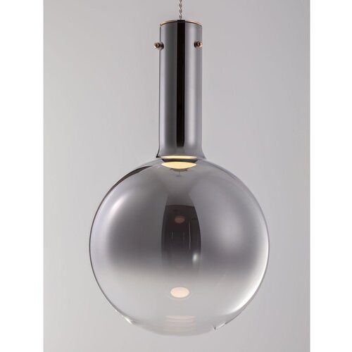 Nova Luce Siva steklena LED zatemnitvena viseča svetilka &amp;oslash; 25 cm Nostos &amp;ndash; Slike