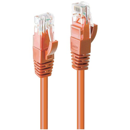 Lindy 48108 RJ45 omrežni kabel\, Patch kabel CAT 6 U/UTP 2.00 m oranžna 1 kos, (20419822) Cene