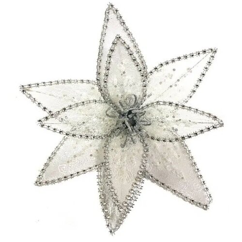  Blossom, novogodišnji cvet, srebrna, 22cm ( 780605 ) Cene