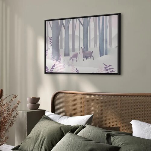  Slika - Fairy-Tale Forest (1 Part) Vertical - Second Variant 90x60 U crnom drvenom okviru Slike