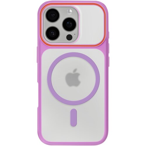 AVIZAR Ovitek MagSafe za iPhone 16 Pro Max, zadnja stran z dimnim efektom z ojačanim silikonskim okvirjem, Vijolična, (5000189139) Cene