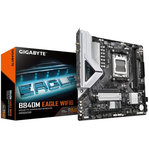 Gigabyte MB B840M EAGLE WIFI6 AM5; 2xDDR5; 2xM.2; 4xSATA 7xUSB; HDMI, DP; USB Type-C, mATX; Cijene