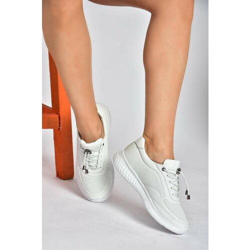 Fox Shoes P540502403 Women's Sneakers From White Genuine Leather Slike