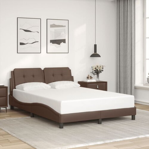 vidaXL Okvir za krevet s uzglavljem smeđi 120x200 cm od umjetne kože Cijene