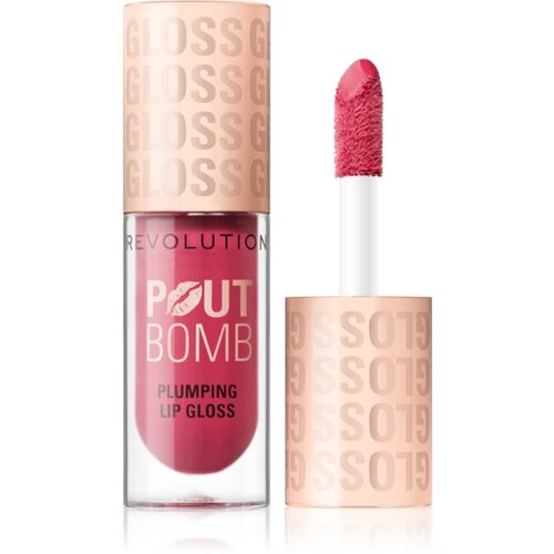 Makeup Revolution Pout Bomb sijaj za ustnice z učinkom povečanja odtenek Rosewood Rose Pink 4.6 ml Cene