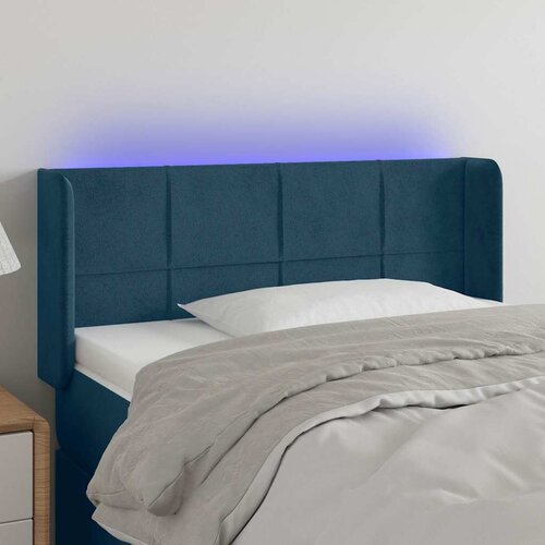  LED uzglavlje tamnoplavo 83x16x78/88 cm bar&scaron;unasto Cijene