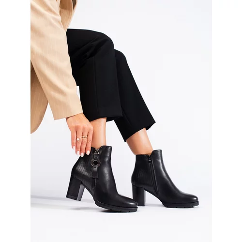 SHELOVET Black women's boots made of eco-leather