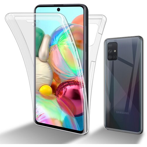 Cadorabo Ohi&amp;scaron;je, združljiv s Samsungom v prozorni - 360 -&amp;deg; za&amp;scaron;čitni pokrov celotnega telesa - za&amp;scaron;čita pred sprednjim in hrbtom, vsestransko za&amp;scaron;čito z za&amp;scaron;čitnikom zaslona, (20571517) Slike