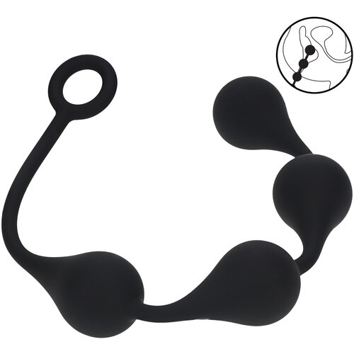 Levelz Waterdrop Silicone Anal Balls L 40mm Black Slike