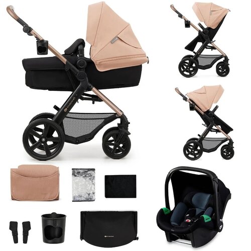 Kinderkraft kolica za bebe set 3U1 moov 2 bež Slike