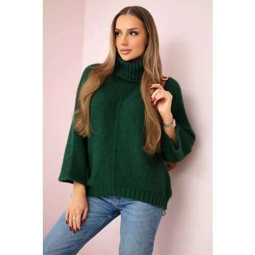 Kesi Włoski V-neck sweater ginger Ingwer dark green Slike