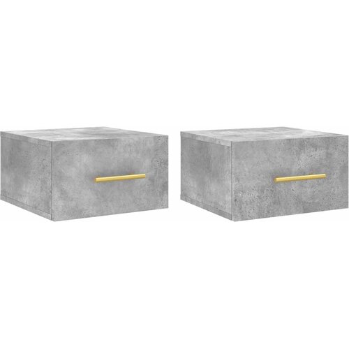  Zidni noćni ormarići 2 kom Siva betona 35 x 35 x 20 cm Slike
