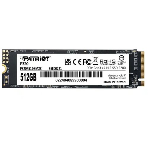 Patriot ssd M.2 nvme 512GB P320 3000MBs/2200MBs P320P512GM28 Slike