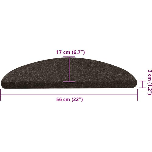  Samoljepljivi otirači za stepenice 30 kom antracit 56x17x3 cm Slike