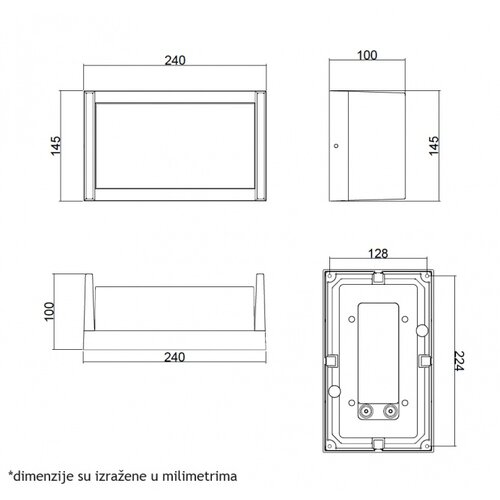  LED SVETILJKA W13305 12W 4000K IP54 BELA Cene