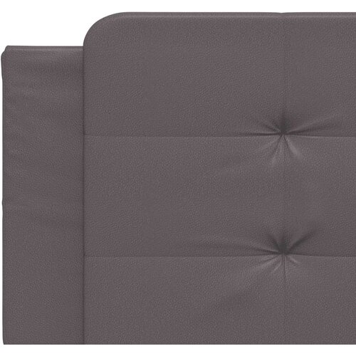  Krevet s madracem sivi 200 x 200 cm od umjetne kože Slike