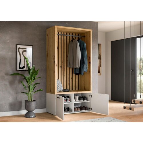 Stylife PREDSOBA bela, hrast artisan Slike